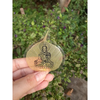 Lá bồ đề hình Bồ Tát cầu an bỏ ốp điện thoại