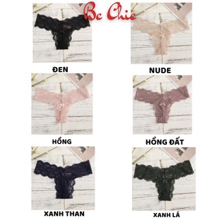Quần Lót Nữ Lọt Khe Y Ren cao cấp mềm mại họa tiết gợi cảm quyến rũ mã Q410 BC_CHIC LINGERIE
