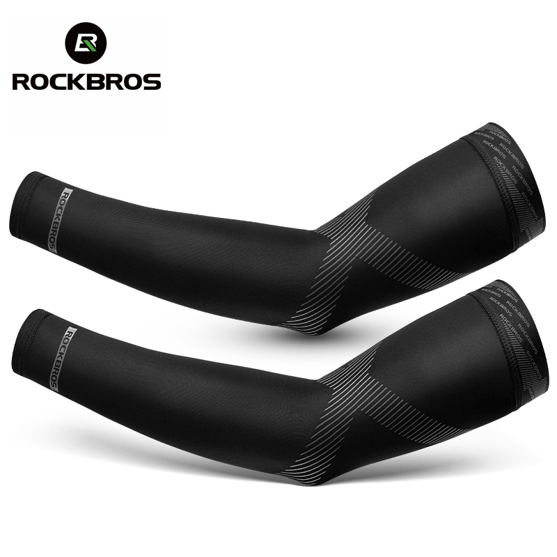 Tay áo chống tia cực tím Rockbros dành cho nam và nữ Vỏ bọc cánh tay mùa hè bằng lụa băng để lái xe và đi xe bảo vệ cánh tay có bảo vệ chống nắng