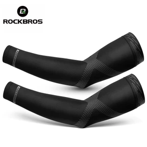 Tay áo chống tia cực tím Rockbros dành cho nam và nữ Vỏ bọc cánh tay mùa hè bằng lụa băng để lái xe và đi xe bảo vệ cánh tay có bảo vệ chống nắng