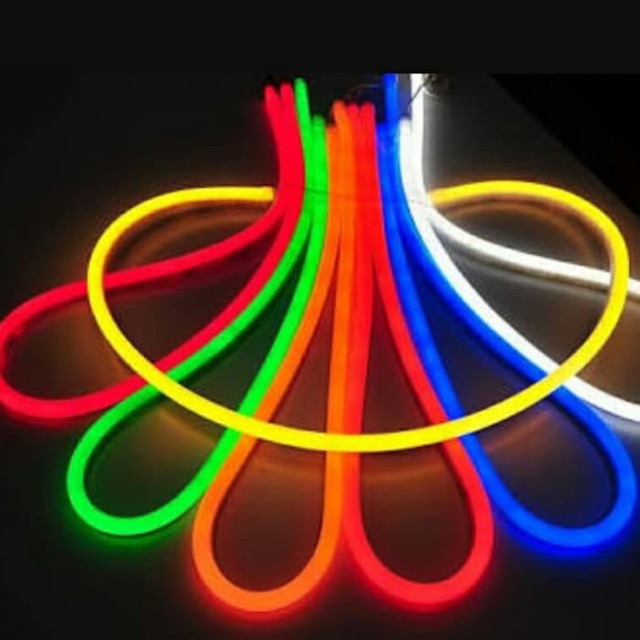 Cuộn 5m - Dây đèn led neon 5m 12V cắt 2.5m đơn sắc nhiều màu chống thấm ...