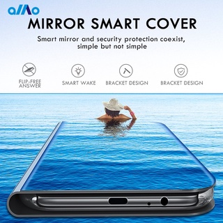 Bao Da Điện Thoại Nắp Lật Mặt Gương Làm Giá Đỡ Cho Samsung Galaxy A22 A52 A72 A32 A42 A02 M02 A02S A12 4g 5g A22 5g Vỏ