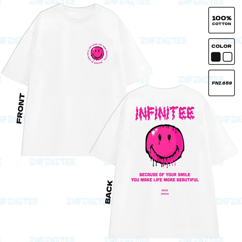 Áo thun INFINITEE Fni0659, Thun 100% Cotton - form rộng Unisex.