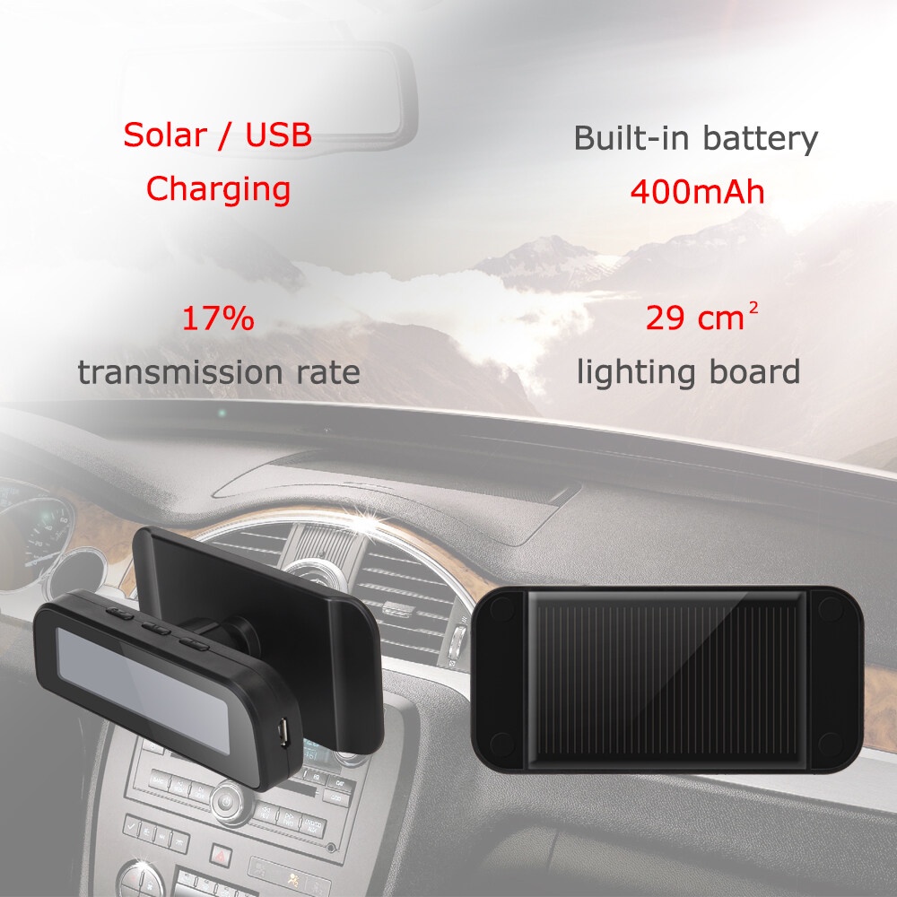 Ảnh Hệ Thống Giám Sát Áp Suất Lốp Xe Hơi TPMS Thông Minh Sạc Năng Lượng Mặt Trời Tự Động Màn Hình LCD Với 4 Cảm Biến 4