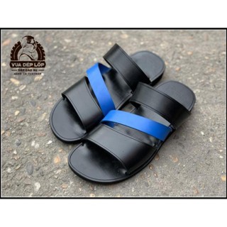 Dép 3 quai chéo màu xanh lam đế cao 2,5cm