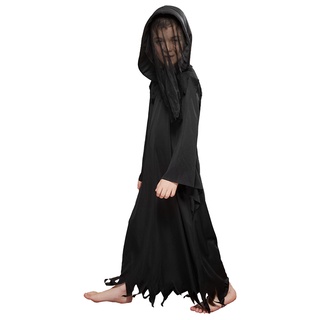Trang phục của một hồn ma kinh dị Nhân vật đóng vai thần chết cho trẻ em trưởng thành Halloween