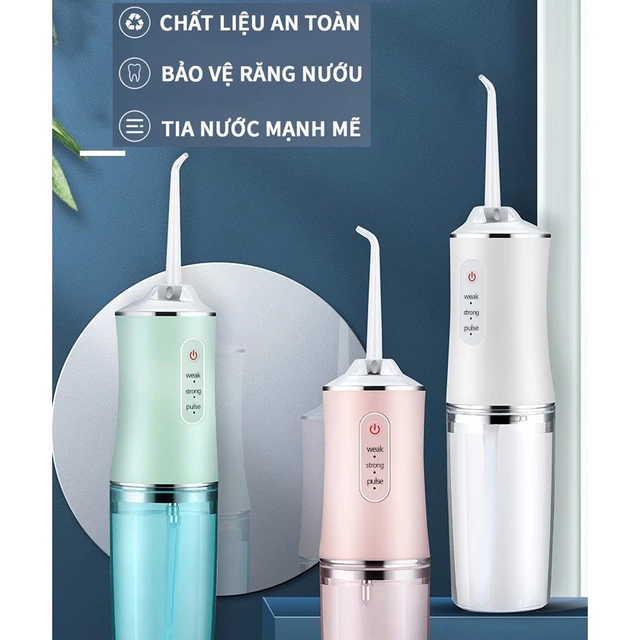 Máy Tăm Nước Vệ Sinh Răng Oral Irrigator Công Nghệ Cao Tăm Nước Cầm Tay Dụng Cụ Vệ Sinh Răng Miệng Kèm Đầu Tăm Nước