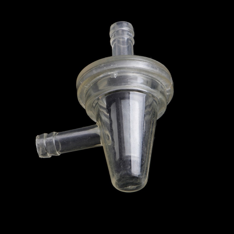 1x Universal Motorcycle Right Angle Inline Fuel Filter 1/4" 6mm Hose Lines