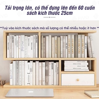 Kệ Sách Gỗ Để Bàn Hiện Đại FIVO FB20 Dày Dặn, Bền Chắc, Decor Linh Hoạt, Dễ Dàng Lắp Ráp