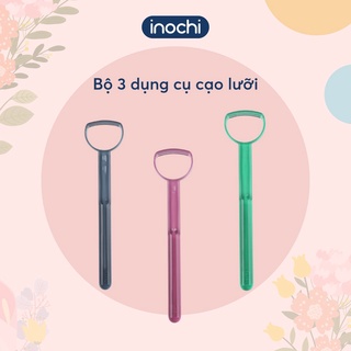 Dụng Cụ Cạo Lưỡi INOCHI [Bộ 3 Chiếc] – Nhựa Nguyên Sinh An Toàn, Chuẩn Nhật Bản, Làm Sạch Hiệu Quả