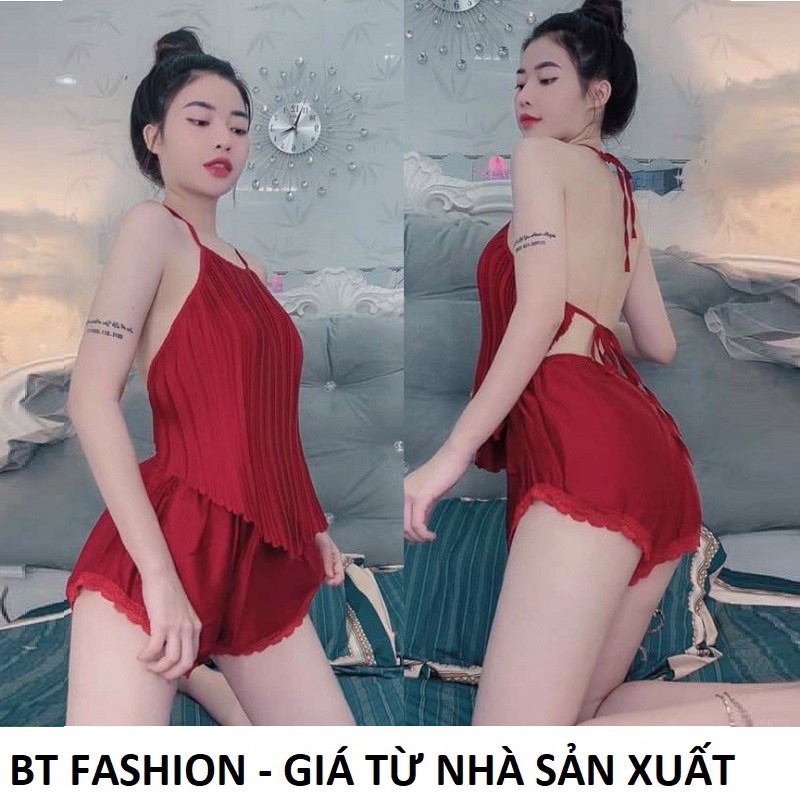 Đồ Ngủ Vải Satin Đẹp BT Fashion + Video, Hình Thật (HD01)