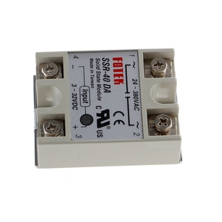 Mô đun rơ le rắn 24V-380V SSR-40DA 40A 3-32V DC-AC mới