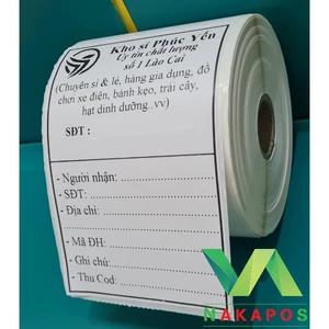 Hóa đơn in nội dung theo yêu cầu dán được kích thước lớn nhãn sẵn keo phiếu giao hàng phiếu ship tem vận chuyển
