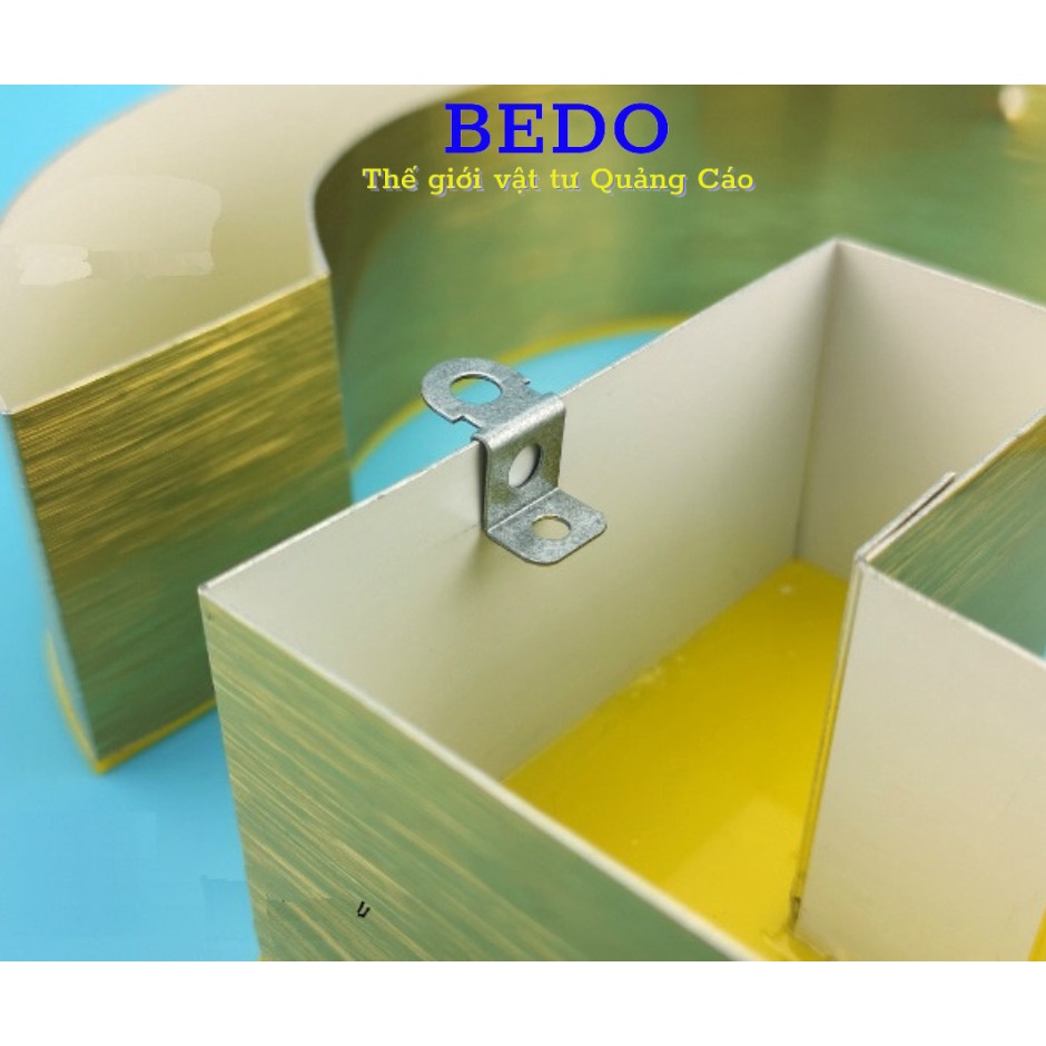 [ COMBO 100 ] Ke Bắt Chữ Nổi BEDO Inox Chống Gỉ Ke Đỡ Hậu Chữ 3D Gắn Fomex Bảng Hiệu Quảng Cáo Bền Chắc
