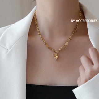 Dây chuyền titan trái tim Ellie heart không gỉ WN2128