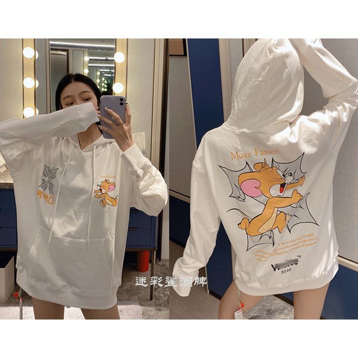Off white tom and jerry hoodie sale