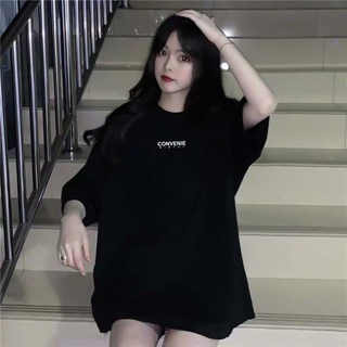 [Rẻ vô địch] Áo thun cotton tay lỡ dáng rộng unisex Conveni freesize 38-65kg