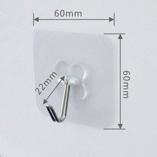 (COMBO 20) Móc Dán Tường Siêu Dính Trong Suốt Chịu Lực Tốt Treo Tường Chắc Chắn 6x6 cm