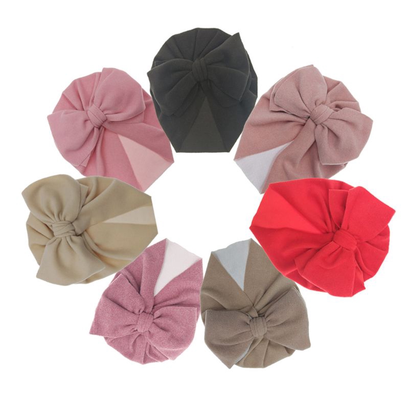 Mũ Turban Thắt Nơ Dễ Thương Cho Bé Gái