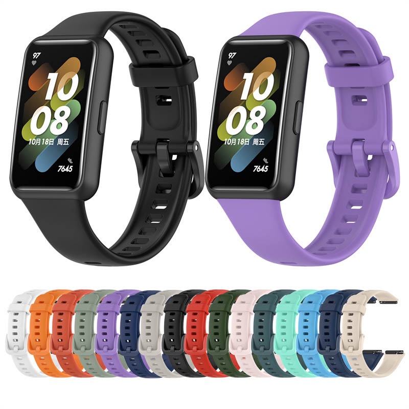 Dây đeo silicon cho Huawei Band 7, vòng đeo tay thông minh nữ, dây thay thế band7