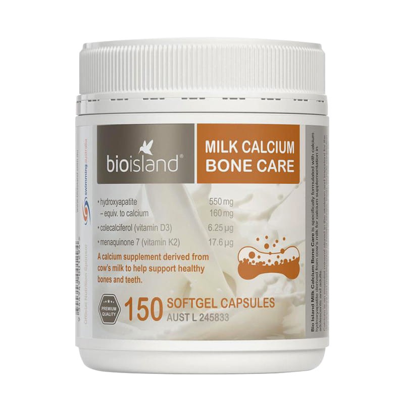 (Calci hữu cơ) Bio Island Milk Calcium Bone Care Úc 150 Viên Shopee