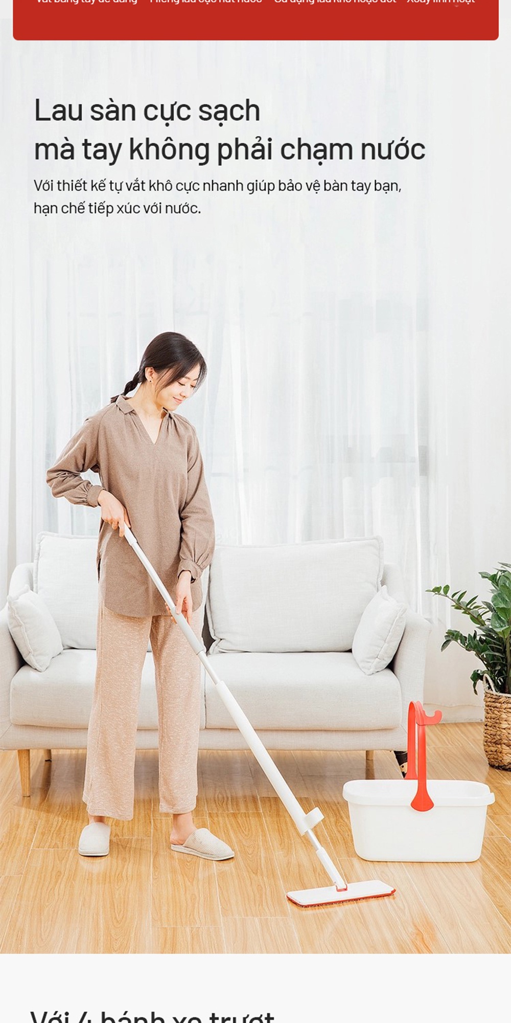 Hệ thống tự vắt cây lau nhà Parroti MG01