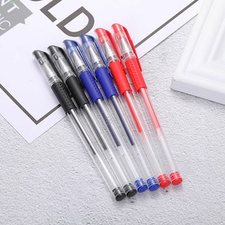 🖊️ COMBO 10 BÚT BI BÚT GEL 0.5MM CAO CẤP – MỰC ĐỀU ✨10 ngòi bút nước xanh, đen, đỏ – Thỏ Hồng VPP 🐰