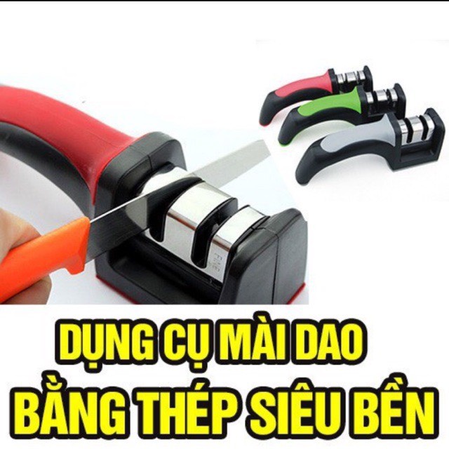 Bộ Mài Dao Kéo Inox 3 cấp độ Siêu Bén Kèm Tay Cầm Tiện Lợi đa năng