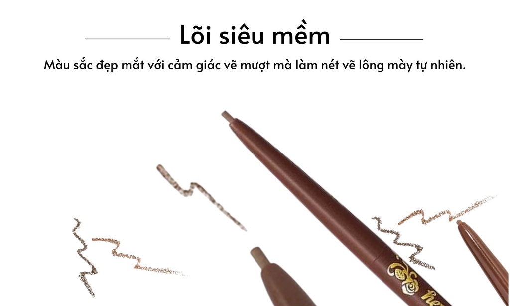 Mô tả Bút chì sáp kẻ lông mày Kissme lõi siêu mịn lâu trôi không thấm nước Kissme Heroine Make Quick Eyenrown 0.07g - 4
