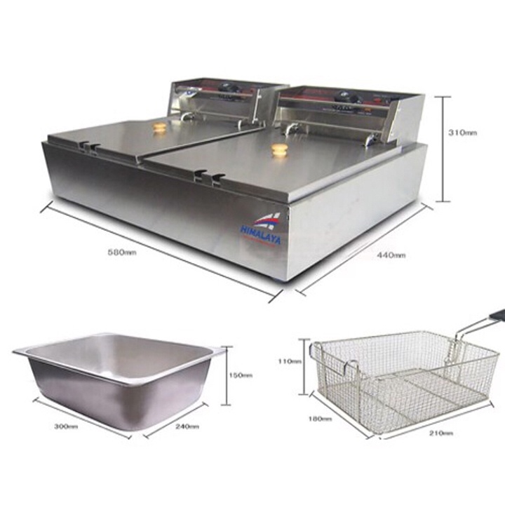 Bếp chiên ngập dầu SUNNY 5000W đa năng chiên gà rán, khoai tây, đồ ăn nhanh