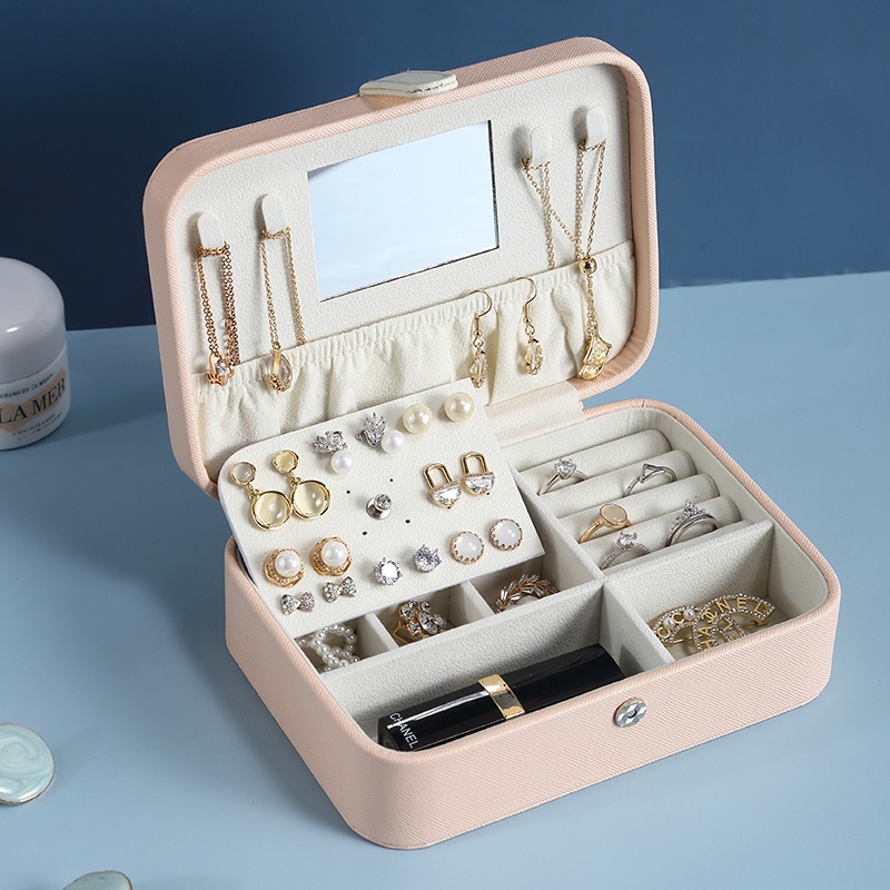 Hộp đựng đồ trang sức/ bông tai/ vòng cổ Casegrace có khóa tùy chọn màu sắc