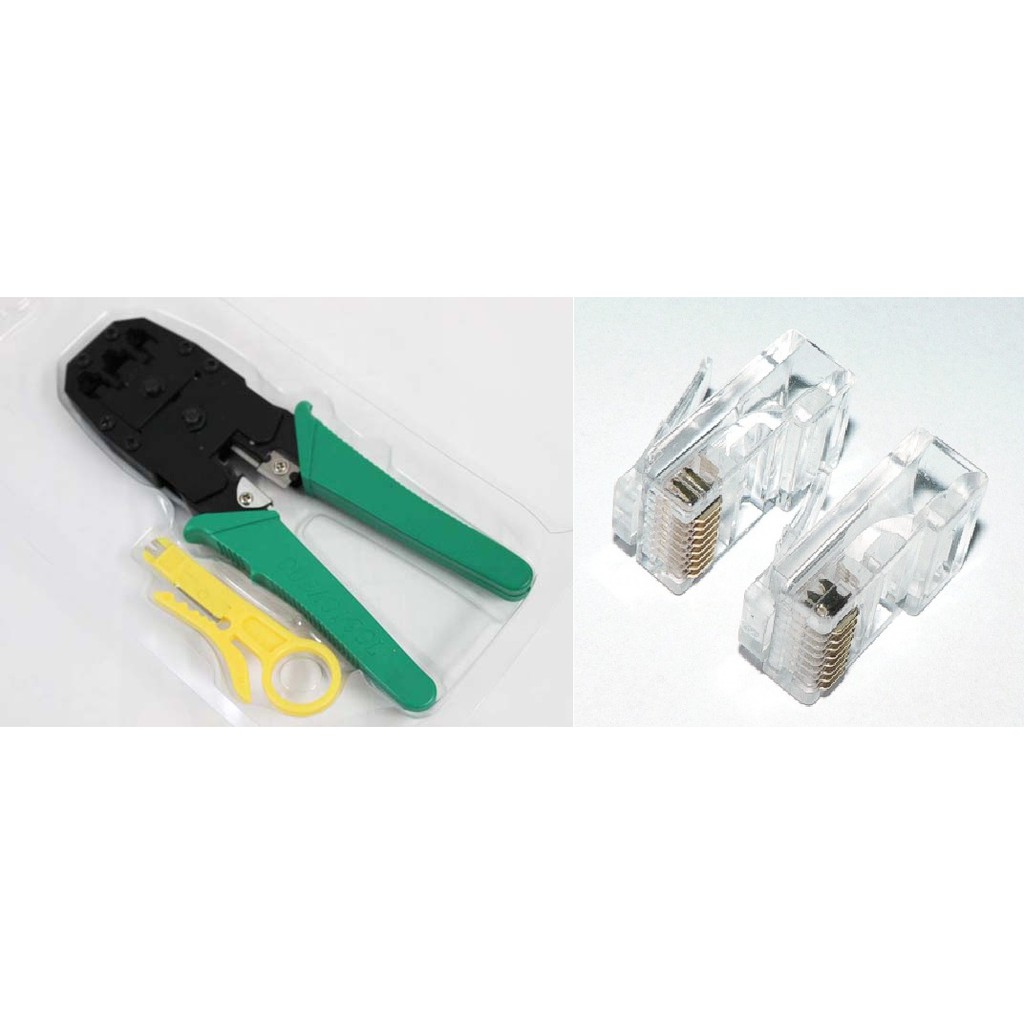 Kìm bấm đầu dây mạng Lan RJ 45 giúp bạn bấm đầu của dây mạng dễ dàng ...