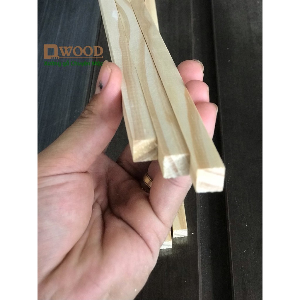 Ảnh 5 thanh gỗ thông Dwood vuông 1cm làm mô hình kiến trúc - chiều dài tự chọn 3