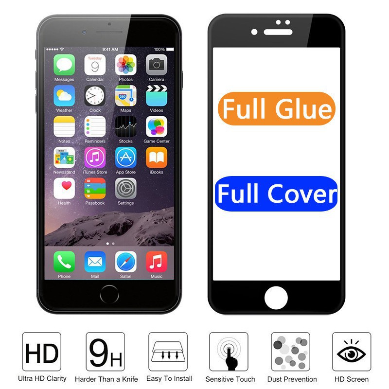 IPhone 11 Pro max / iphone xs max / iphone x xr / iPhone 12 Pro max / iphone 7plus 8plus 7 8 / iphone 6 6s 6plus 6splus / iphone12 iphone12mini iphone12pro 2.5D 9H Kính cường lực toàn màn hình Bảo vệ màn hình phim kính cường lực