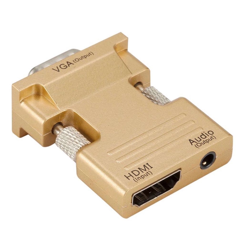 đổi HDMI sang VGA với cáp âm thanh có hỗ trợ đầu ra tín hiệu 1080P kích thước 48*34*16mm giá tốt - INTL-198-123BOXVN