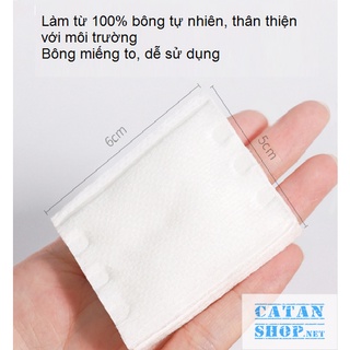 <FREESHIP> Bông tẩy trang cotton pad 3 lớp Lameila 222 miếng 100% bông tự nhiên
