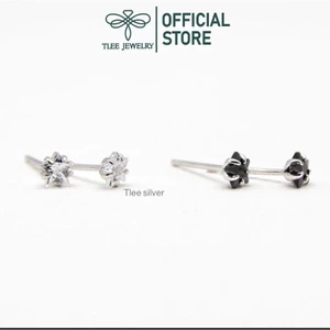Khuyên tai bạc nữ TLEE sao đá sang trọng TLEE JEWELRY B0299