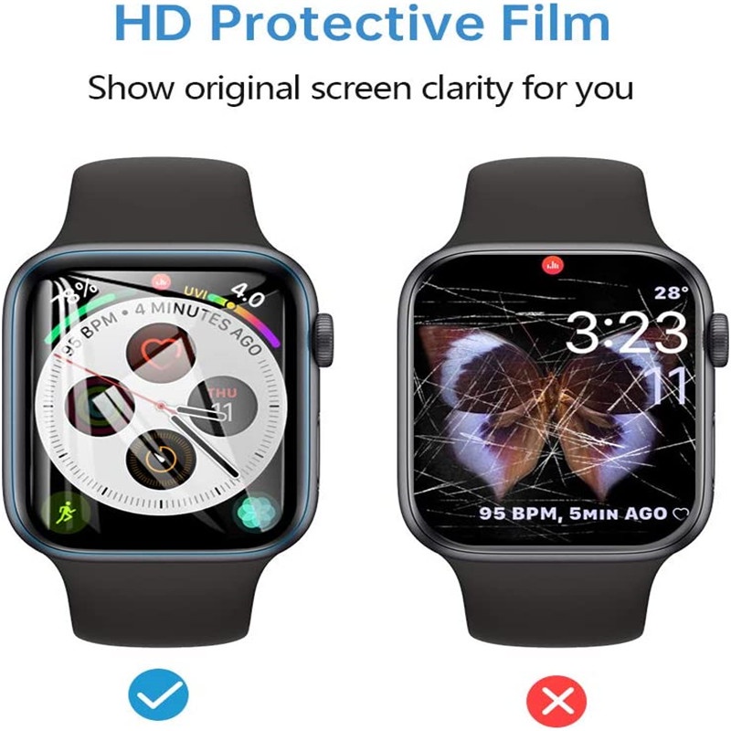 Bảo vệ màn hình Phim bảo vệ toàn diện trong suốt Apple Watch Ultra 3 Series 11 10 46MM 9 8 7 6 SE 5 4 41MM 45MM Ultra 2 49mm Không Kính cường lực iWatch 49 3 40 44 42 38 MM