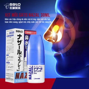 Xịt mũi Nazal Nhật Bản 30ml - Xịt chống Ngạt Mũi, Sổ Mũi, Viêm Xoang [Hỏa Tốc-HN]