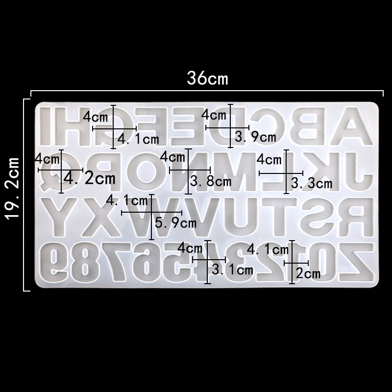 Khuôn silicon 26 chữ cái tiếng Anh, làm chocolate, đá, bánh quy, pudding, thạch, trang trí bánh, DIY