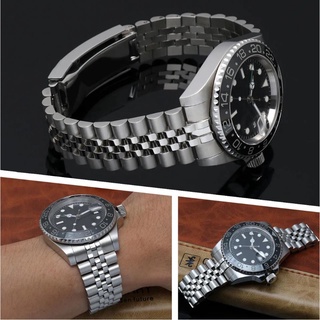 Dây đeo đồng hồ sang trọng tương thích cho rolex daytona submariner water ghost sup 20mm phụ kiện vòng đeo tay nam bằng thép không gỉ rắn có logo