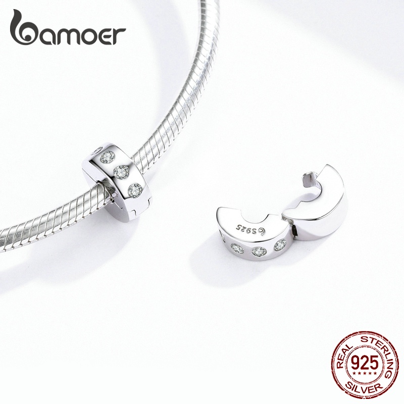 Hạt xỏ BAMOER bằng bạc 925 4.5mm làm trang sức thời trang