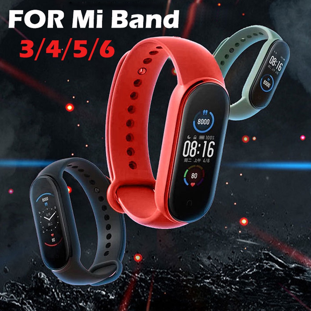 Dây Đeo Silicone Thay Thế Cho Đồng Hồ Thông Minh Xiaomi Mi band 3/4/5/6