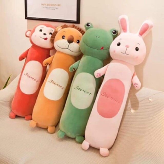 Gối ôm cho bé hình thú sweet chính hãng TOPAZ nhập khẩu siêu to dài 1m1 cực kì đáng yêu vải siêu mịn nhồi bông siêu mềm