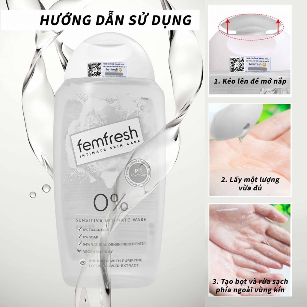Dung dịch vệ sinh phụ nữ Femfresh Daily Intimate Wash 150ml / 250ml