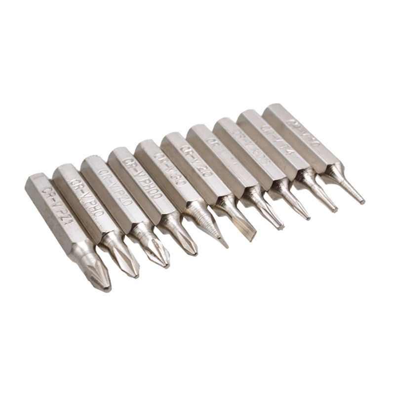 Bộ 10 đầu tua vít từ tính Cr-V Ph00 Ph0 Z1 Z0 3.0 2.0 1.0 T5 T4 0.8 đa năng và tiện lợi