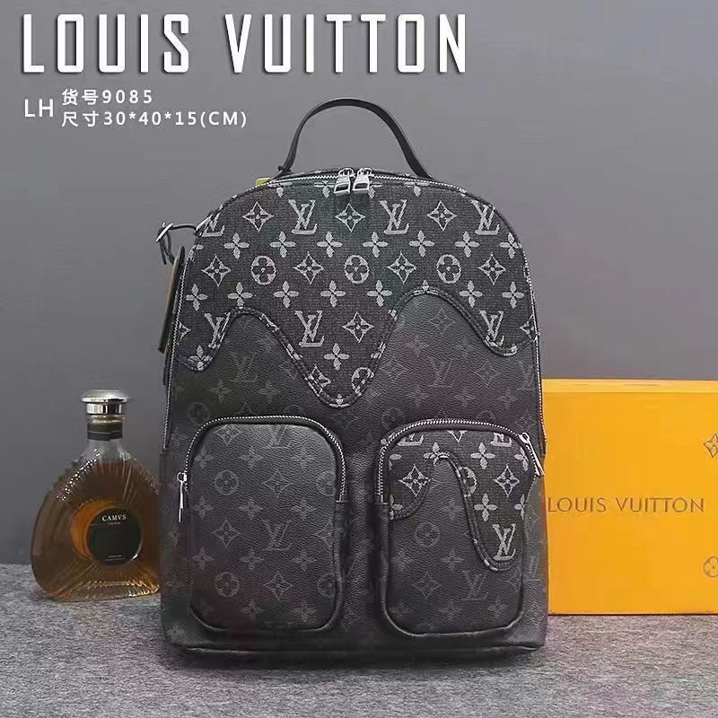 LOUIS VUITTON Monogram Eclipse Multipocket Backpack Black M45455