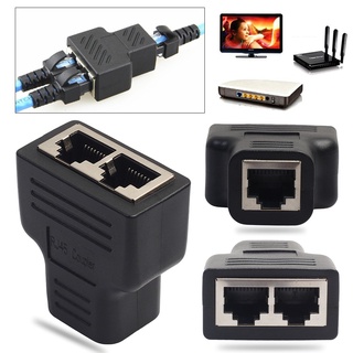 Đầu kết nối cáp mạng LAN Ethernet RJ45 chia 1 cổng ra 2 Cổng cắm tiện dụng