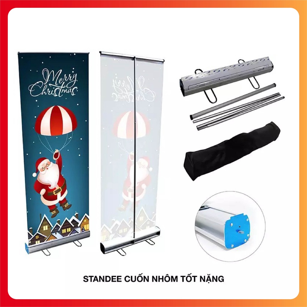 Standee Cuốn Nhôm Cao Cấp Đế Inox 80x200cm