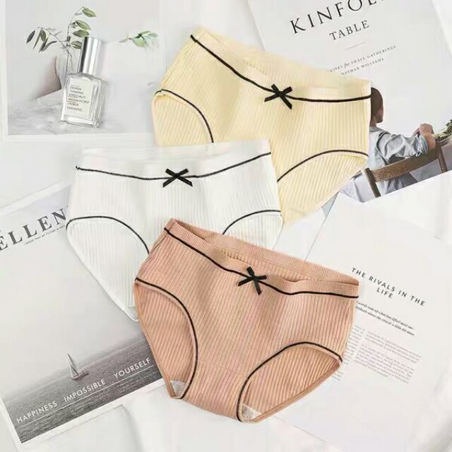 (XẢ LỖ )Hộp 5 quần lót nữ gân tăm size M dưới 45kg [ảnh thật]